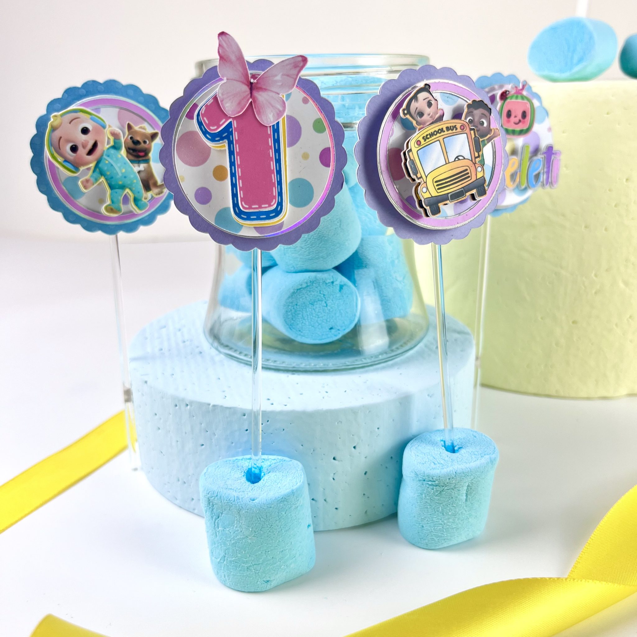 cocomelon cupcake toppers